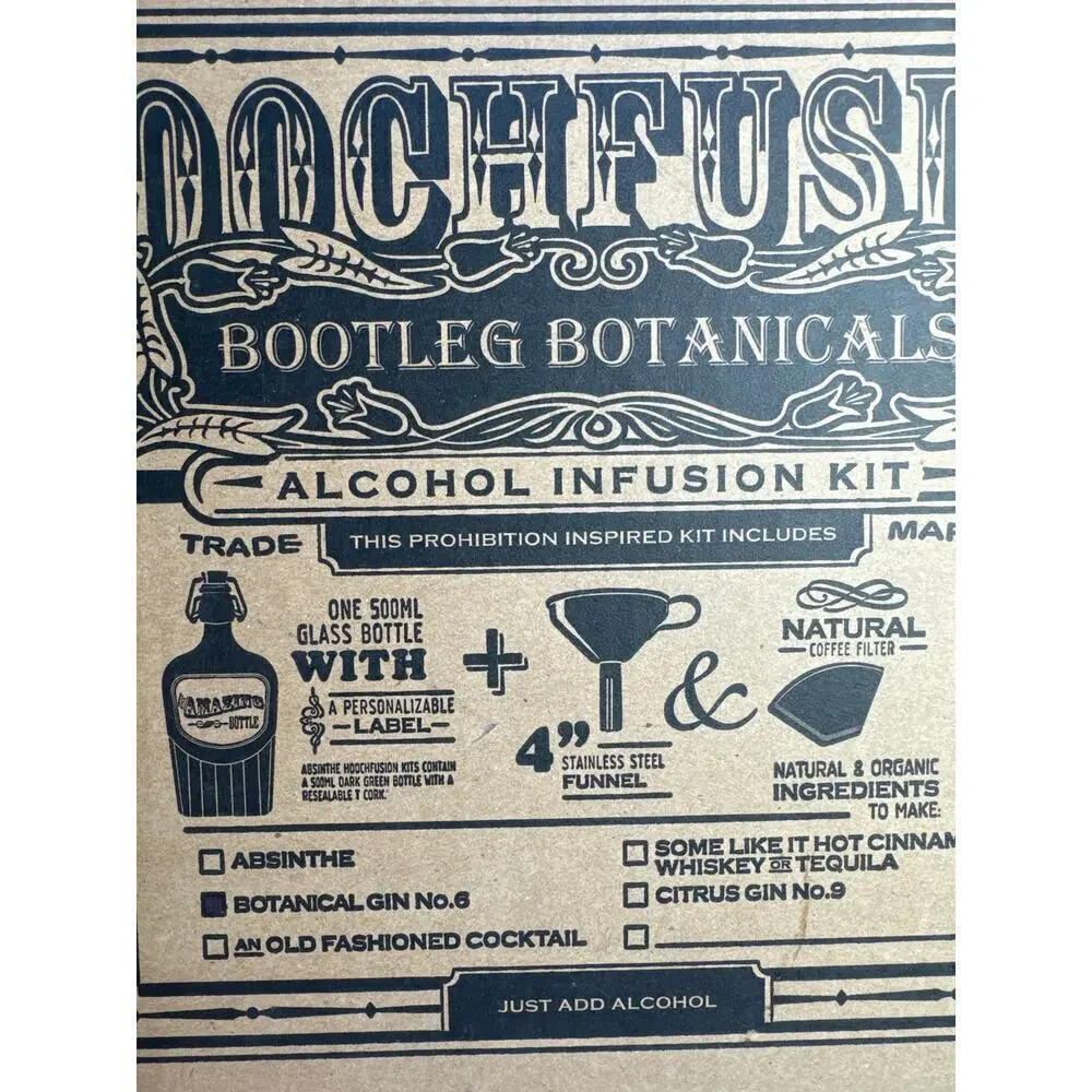 Hoochfusion Bootleg Botanicals Alcohol Infusion Kit — New in Box